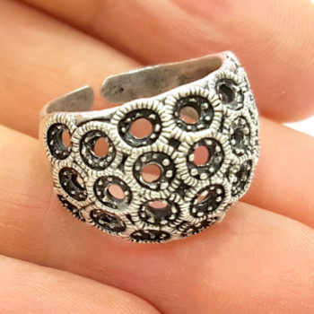 Основа для кольца античное серебро фото 5