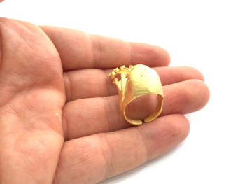 Основа для кольца лягушка золото фото 2